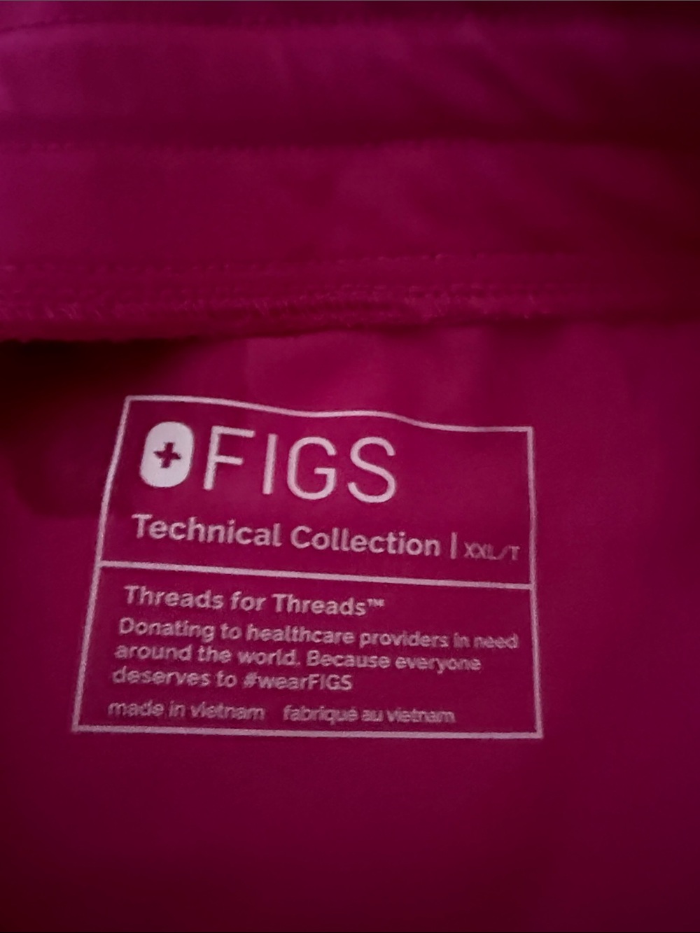 Figs Scrubs Catarina XXL Top Zamora Jogger Pants XXL TALL Raspberry Sorbet Pink - Picture 4 of 5